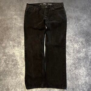Y2K Black Jeans Men's 36 x 30 Urban Pipeline Regular Fit Straight Leg